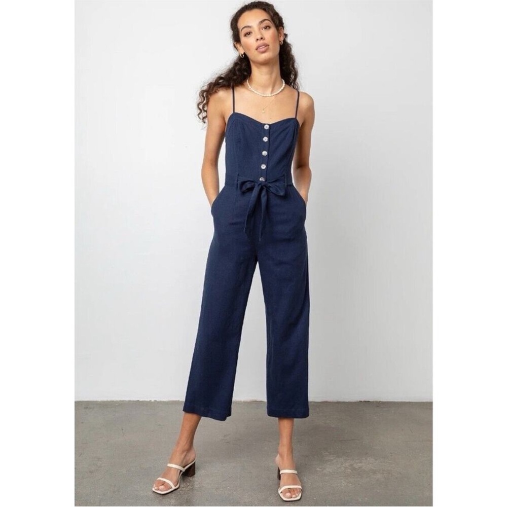 Rails Navy Blue Cropped Jumpsuit
